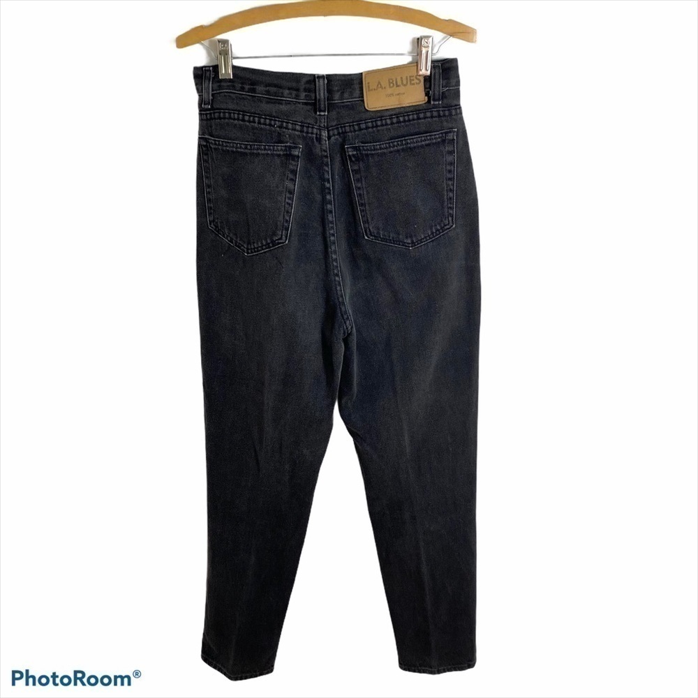 LA Blues Vintage High Rise Black Jeans 12 Cotton